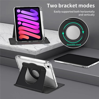 For iPad mini (2021) Case PU leather+Acrylic Stand Detachable Tablet Cover