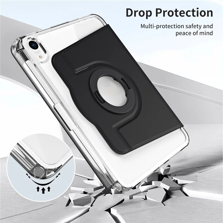 For iPad mini (2021) Case PU leather+Acrylic Stand Detachable Tablet Cover