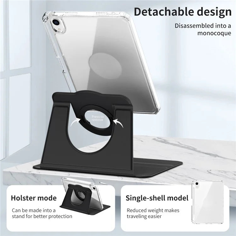 For iPad mini (2021) Case PU leather+Acrylic Stand Detachable Tablet Cover