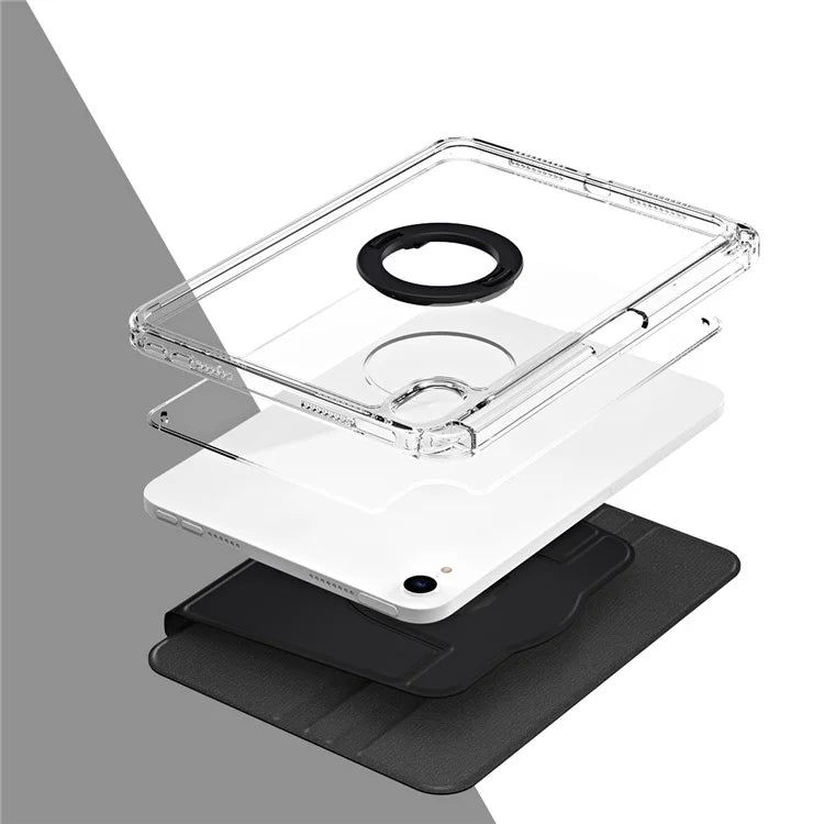 For iPad mini (2021) Case PU leather+Acrylic Stand Detachable Tablet Cover