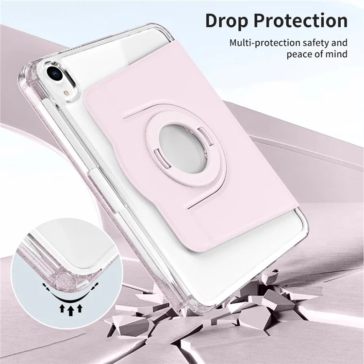 For iPad mini (2021) Case PU leather+Acrylic Stand Detachable Tablet Cover