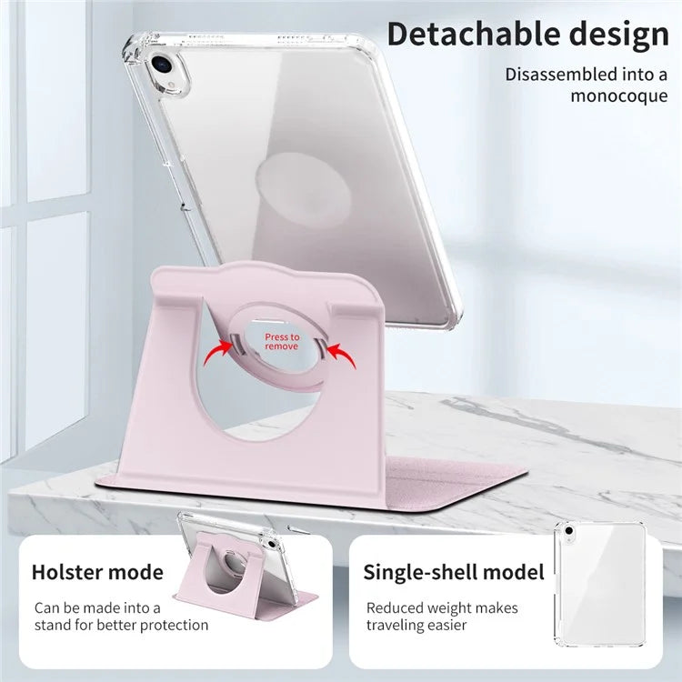 For iPad mini (2021) Case PU leather+Acrylic Stand Detachable Tablet Cover