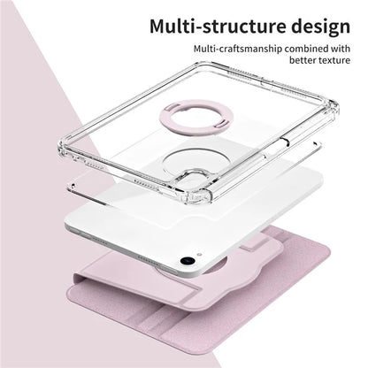 For iPad mini (2021) Case PU leather+Acrylic Stand Detachable Tablet Cover
