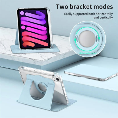 For iPad mini (2021) Case PU leather+Acrylic Stand Detachable Tablet Cover