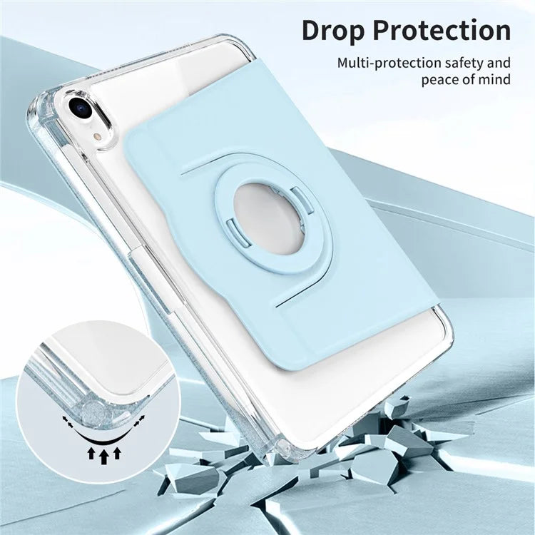 For iPad mini (2021) Case PU leather+Acrylic Stand Detachable Tablet Cover