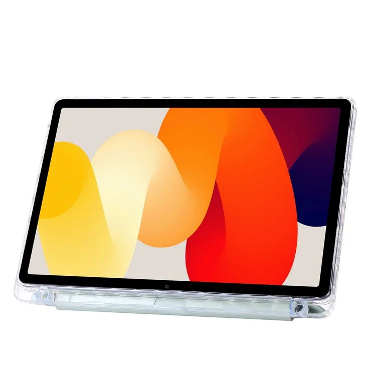For Xiaomi Redmi Pad SE Case PU+Acrylic+TPU Stand Tablet Cover Auto Wake  /  Sleep Shockproof Case