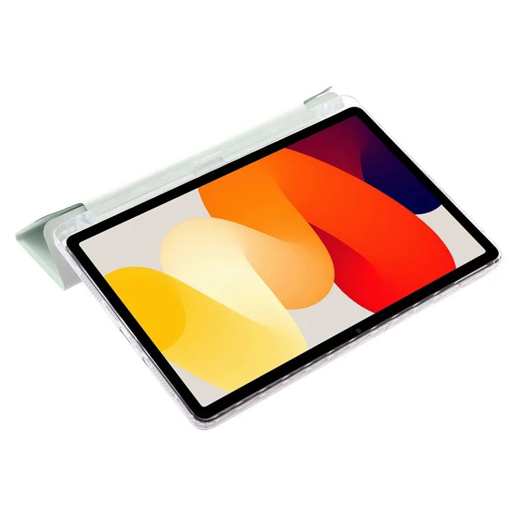 For Xiaomi Redmi Pad SE Case PU+Acrylic+TPU Stand Tablet Cover Auto Wake  /  Sleep Shockproof Case