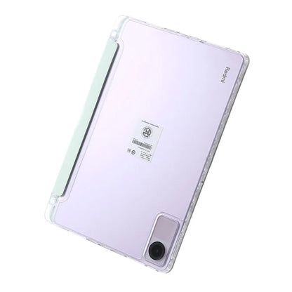 For Xiaomi Redmi Pad SE Case PU+Acrylic+TPU Stand Tablet Cover Auto Wake  /  Sleep Shockproof Case