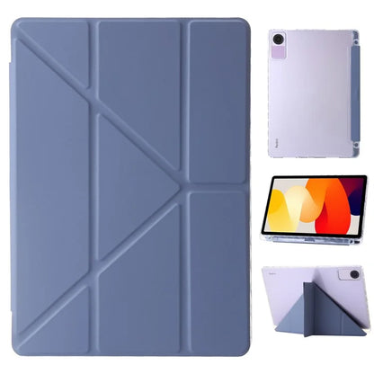 For Xiaomi Redmi Pad SE Case PU+Acrylic+TPU Stand Tablet Cover Auto Wake  /  Sleep Shockproof Case