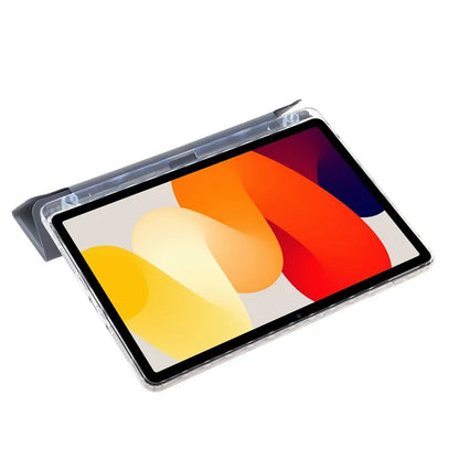 For Xiaomi Redmi Pad SE Case PU+Acrylic+TPU Stand Tablet Cover Auto Wake  /  Sleep Shockproof Case