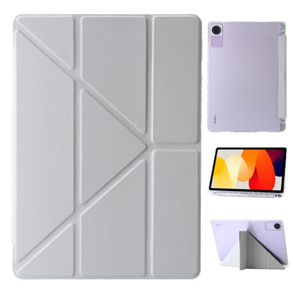 For Xiaomi Redmi Pad SE Case PU+Acrylic+TPU Stand Tablet Cover Auto Wake  /  Sleep Shockproof Case