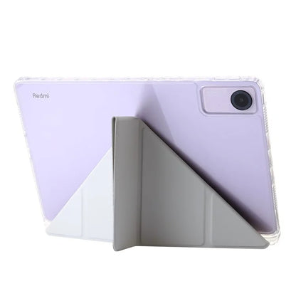For Xiaomi Redmi Pad SE Case PU+Acrylic+TPU Stand Tablet Cover Auto Wake  /  Sleep Shockproof Case