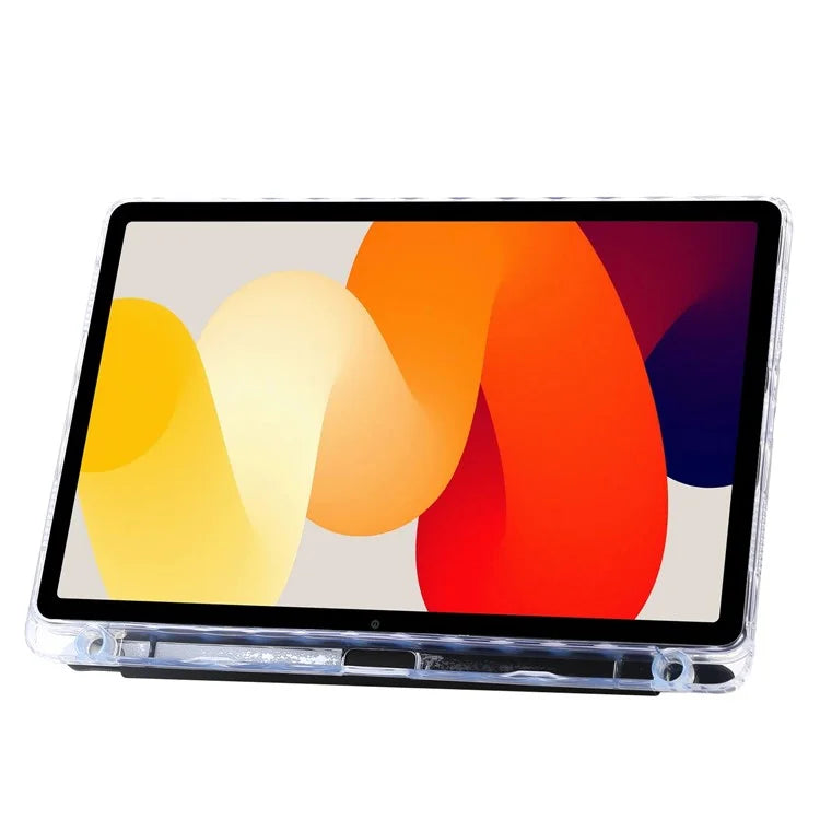 For Xiaomi Redmi Pad SE Case PU+Acrylic+TPU Stand Tablet Cover Auto Wake  /  Sleep Shockproof Case
