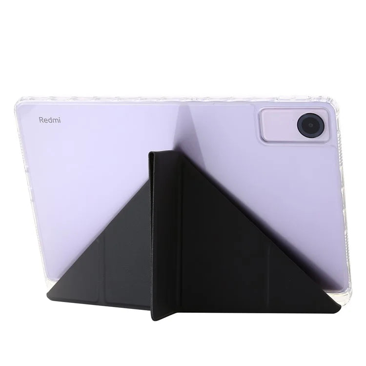 For Xiaomi Redmi Pad SE Case PU+Acrylic+TPU Stand Tablet Cover Auto Wake  /  Sleep Shockproof Case