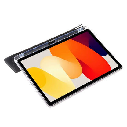 For Xiaomi Redmi Pad SE Case PU+Acrylic+TPU Stand Tablet Cover Auto Wake  /  Sleep Shockproof Case