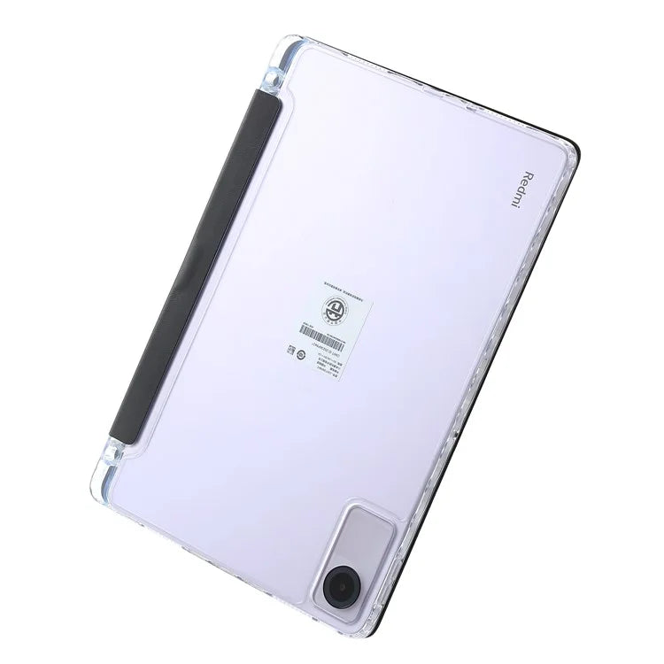 For Xiaomi Redmi Pad SE Case PU+Acrylic+TPU Stand Tablet Cover Auto Wake  /  Sleep Shockproof Case