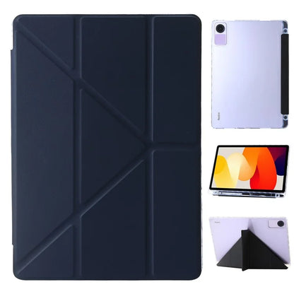 For Xiaomi Redmi Pad SE Case PU+Acrylic+TPU Stand Tablet Cover Auto Wake  /  Sleep Shockproof Case