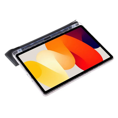 For Xiaomi Redmi Pad SE Case PU+Acrylic+TPU Stand Tablet Cover Auto Wake  /  Sleep Shockproof Case