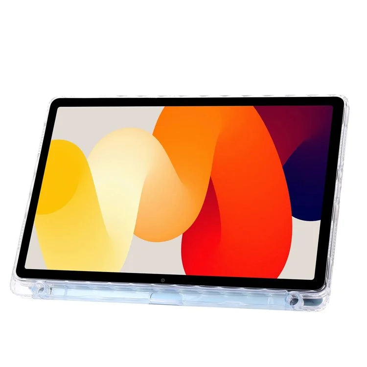 For Xiaomi Redmi Pad SE Case PU+Acrylic+TPU Stand Tablet Cover Auto Wake  /  Sleep Shockproof Case