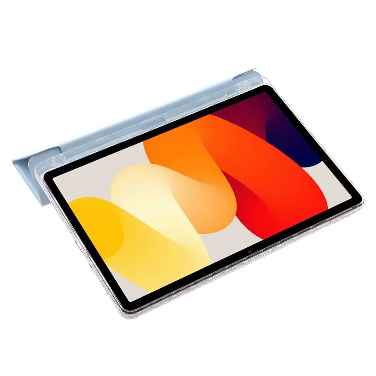 For Xiaomi Redmi Pad SE Case PU+Acrylic+TPU Stand Tablet Cover Auto Wake  /  Sleep Shockproof Case