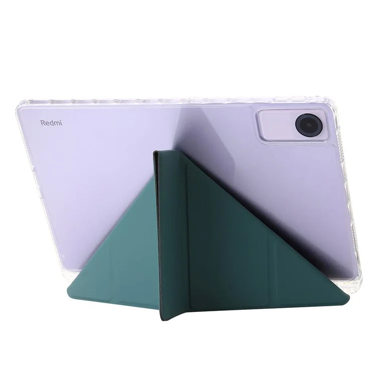 For Xiaomi Redmi Pad SE Case PU+Acrylic+TPU Stand Tablet Cover Auto Wake  /  Sleep Shockproof Case