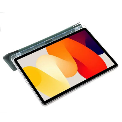 For Xiaomi Redmi Pad SE Case PU+Acrylic+TPU Stand Tablet Cover Auto Wake  /  Sleep Shockproof Case