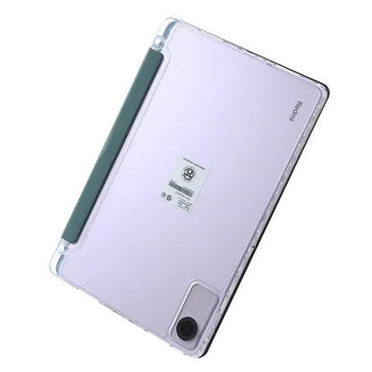 For Xiaomi Redmi Pad SE Case PU+Acrylic+TPU Stand Tablet Cover Auto Wake  /  Sleep Shockproof Case