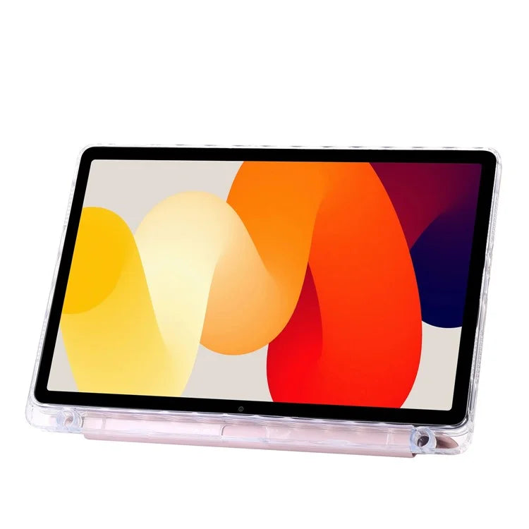 For Xiaomi Redmi Pad SE Case PU+Acrylic+TPU Stand Tablet Cover Auto Wake  /  Sleep Shockproof Case