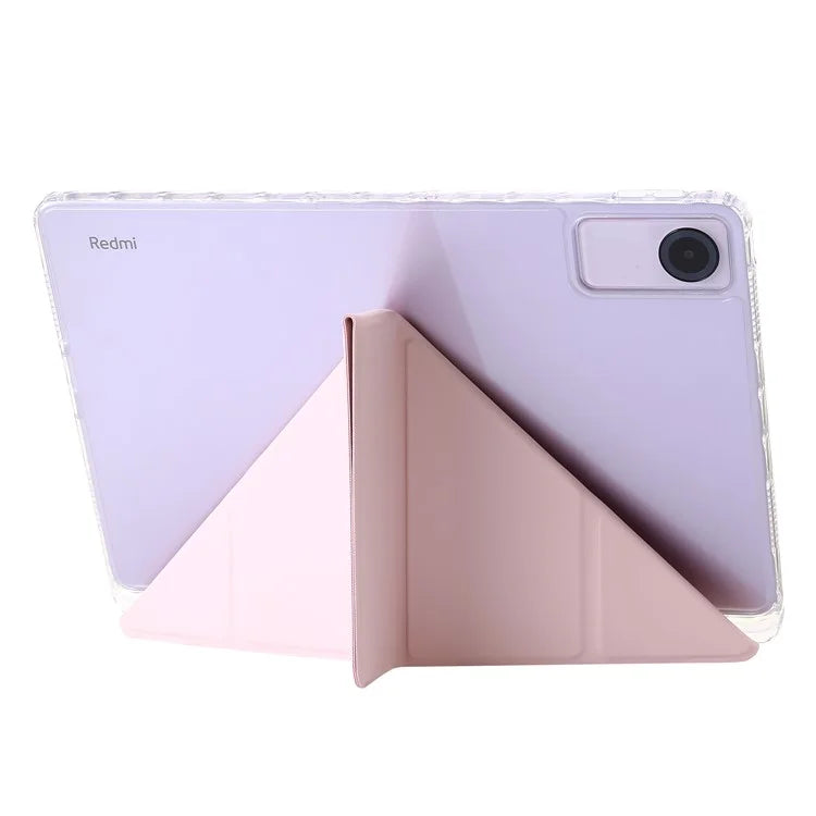 For Xiaomi Redmi Pad SE Case PU+Acrylic+TPU Stand Tablet Cover Auto Wake  /  Sleep Shockproof Case