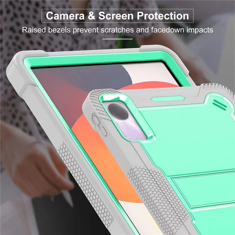 For Xiaomi Redmi Pad SE Kickstand Cover Rugged Silicone + PC Protective Tablet Case