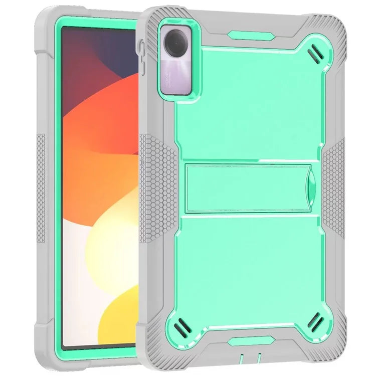 For Xiaomi Redmi Pad SE Kickstand Cover Rugged Silicone + PC Protective Tablet Case