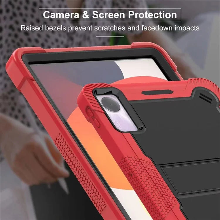 For Xiaomi Redmi Pad SE Kickstand Cover Rugged Silicone + PC Protective Tablet Case