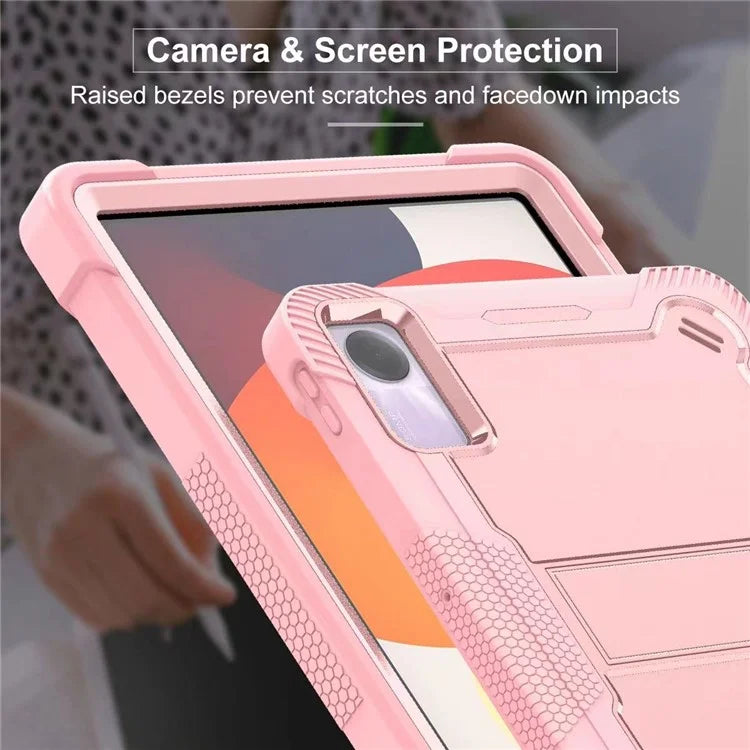 For Xiaomi Redmi Pad SE Kickstand Cover Rugged Silicone + PC Protective Tablet Case