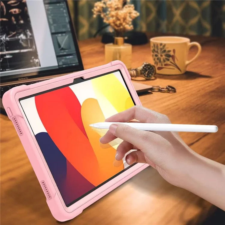 For Xiaomi Redmi Pad SE Kickstand Cover Rugged Silicone + PC Protective Tablet Case