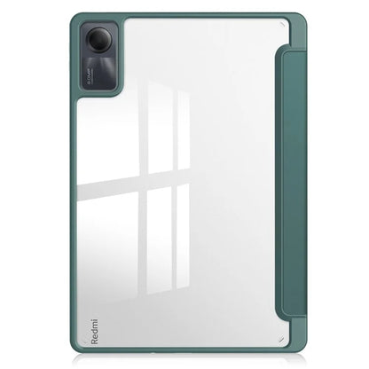 For Xiaomi Redmi Pad SE Tablet Case Anti-scratch Leather+TPU+Acrylic Stand Cover with Pen Slot