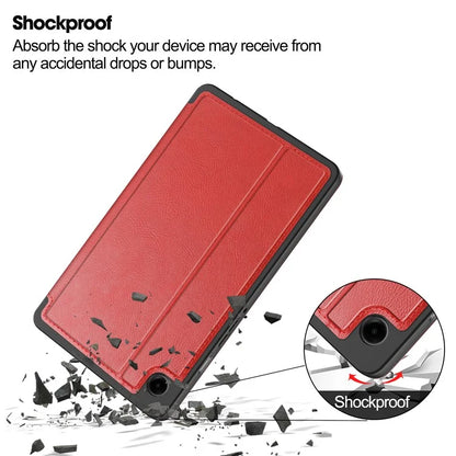 For Samsung Galaxy Tab A9 Case PU Leather Wallet Stand Auto Wake  /  Sleep Tablet Cover