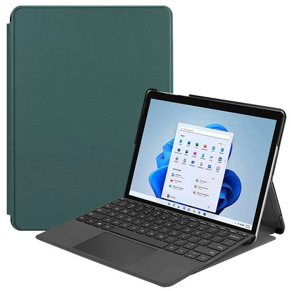 For Microsoft Surface Go 4 Case Foldable PU Leather Stand Full Protection Coverish Green