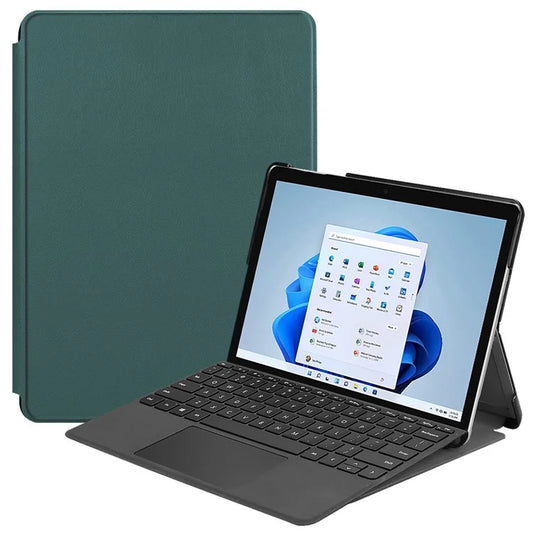 For Microsoft Surface Go 4 Case Foldable PU Leather Stand Full Protection Coverish Green