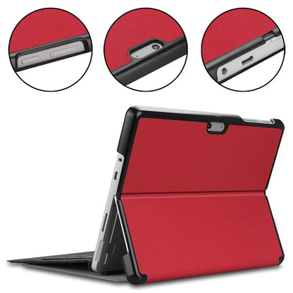 For Microsoft Surface Go 4 Case Foldable PU Leather Stand Full Protection Cover