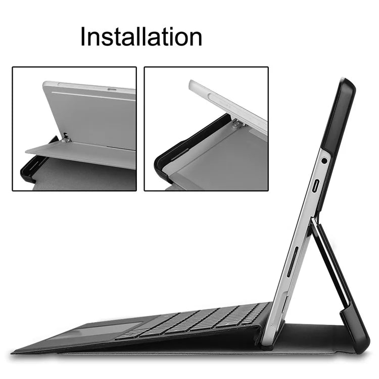For Microsoft Surface Go 4 Case Foldable PU Leather Stand Full Protection Cover