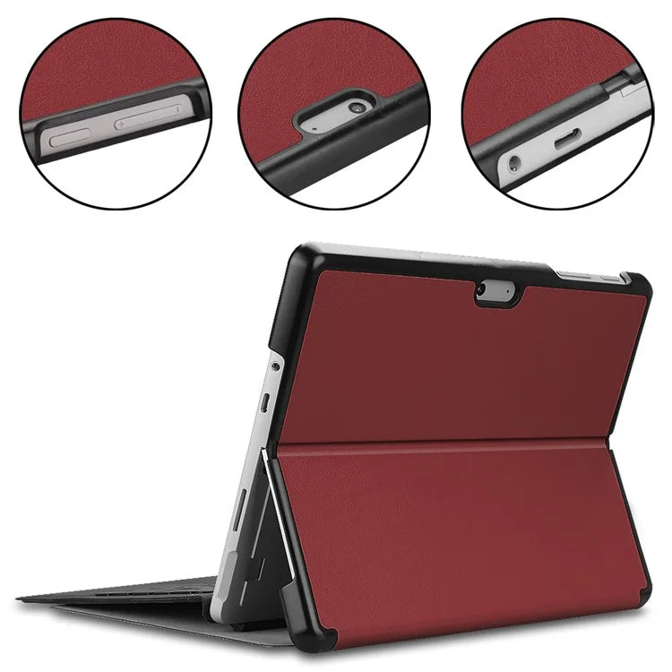 For Microsoft Surface Go 4 Case Foldable PU Leather Stand Full Protection Cover