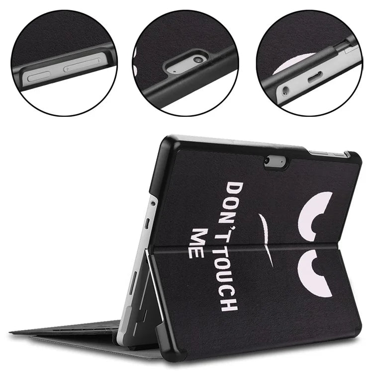 For Microsoft Surface Go 4 Case PU Leather Flip Stand Pattern Printing Design Protective Cover