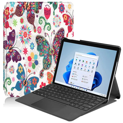 For Microsoft Surface Go 4 Case PU Leather Flip Stand Pattern Printing Design Protective Cover