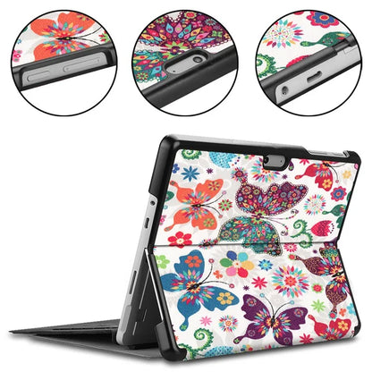 For Microsoft Surface Go 4 Case PU Leather Flip Stand Pattern Printing Design Protective Cover