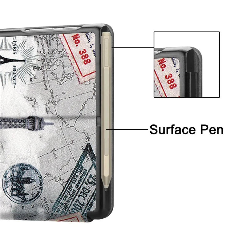 For Microsoft Surface Go 4 Case PU Leather Flip Stand Pattern Printing Design Protective Cover