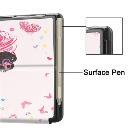 For Microsoft Surface Go 4 Case PU Leather Flip Stand Pattern Printing Design Protective Cover