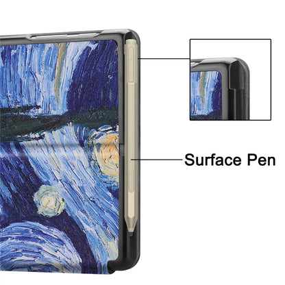 For Microsoft Surface Go 4 Case PU Leather Flip Stand Pattern Printing Design Protective Cover