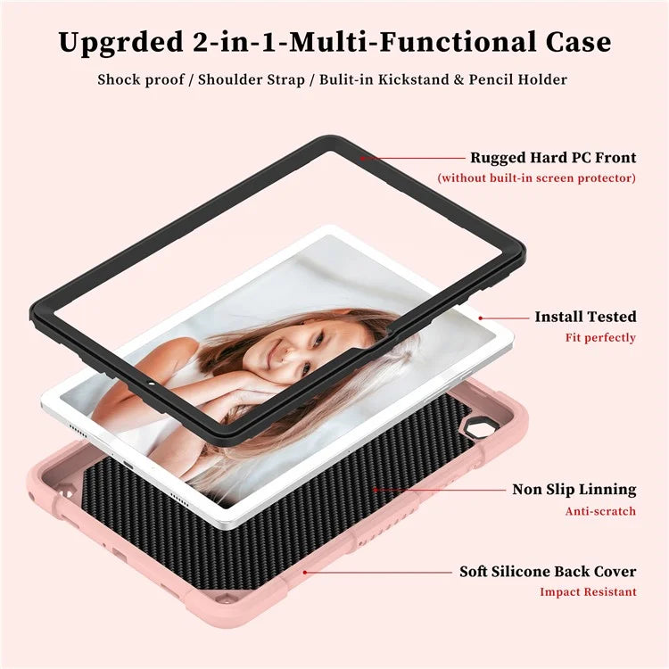 For Samsung Galaxy Tab A9+ Tablet Case Soft Silicone + PC Kickstand Butterfly Shape Cover