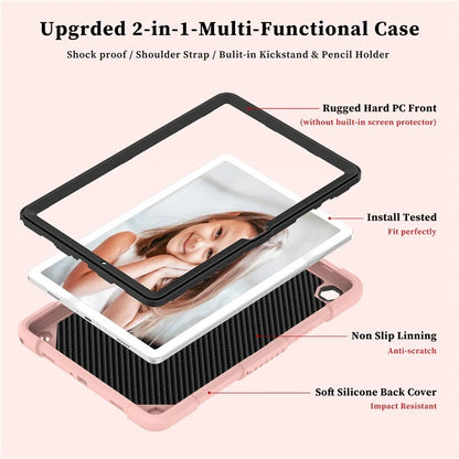 For Samsung Galaxy Tab A9+ Tablet Case Soft Silicone + PC Kickstand Butterfly Shape Cover