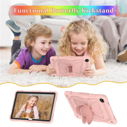 For Samsung Galaxy Tab A9+ Tablet Case Soft Silicone + PC Kickstand Butterfly Shape Cover